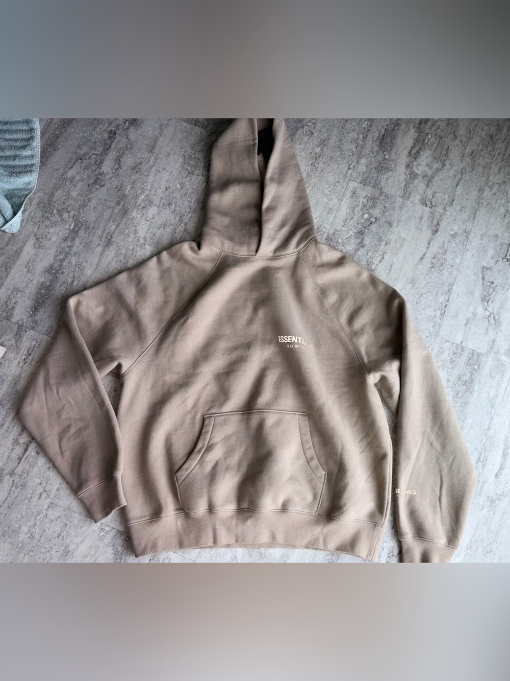 Fear of God ESSENTIALS Taupe Crewneck Hoodie - Picture 2 of 6